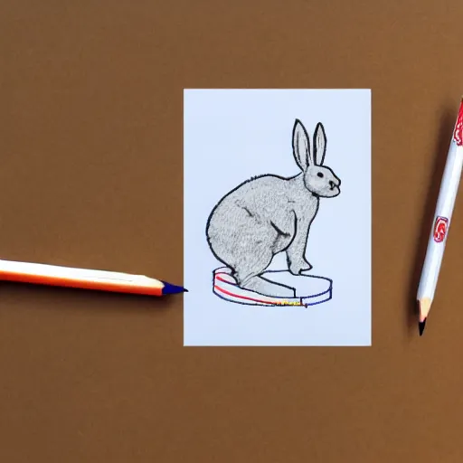 schematic drawing of big chungus with pencils and | Stable Diffusion ...