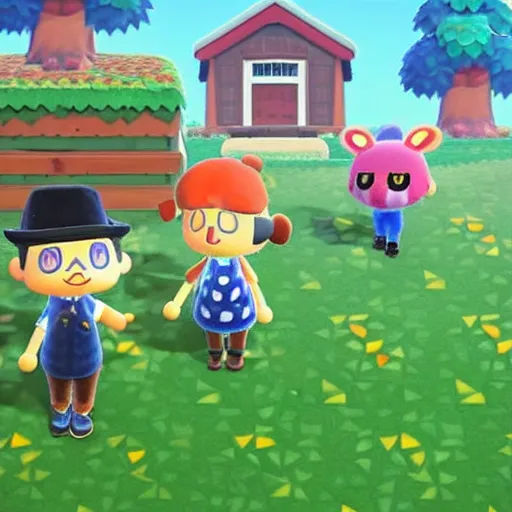 Image similar to animal crossing urban warfare