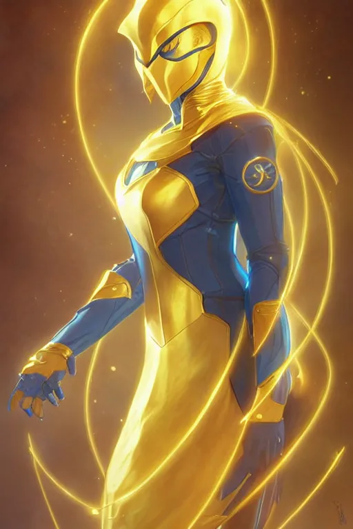 Prompt: anime key visual of a beautiful young female doctor fate!! intricate, cape, glowing, powers, dc comics, cinematic, stunning, highly detailed, digital painting, artstation, smooth, hard focus, illustration, art by artgerm and greg rutkowski and alphonse mucha