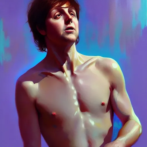 Image similar to Steven Moriseey performs with Paul McCartney, body portrait, highly detailed, digital painting, artstation, concept art, sharp focus, illustration, art by WLOP and greg rutkowski and alphonse mucha and artgerm