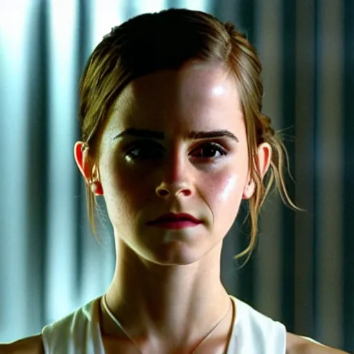 Image similar to Movie still of Emma Watson in Matrix