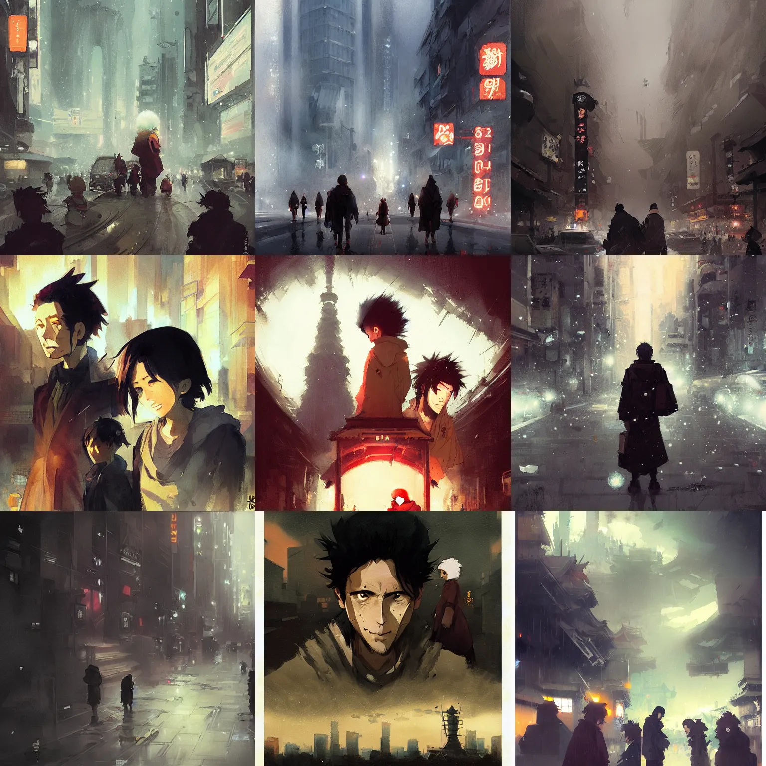 Prompt: tokyo godfathers by greg rutkowski