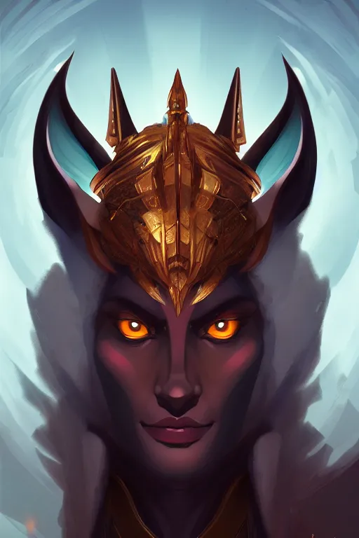 Image similar to the god anubis, hellish setting, portrait, sharp focus, digital art, cgsociety, concept art, post processed, dynamic lighting, artstation, by emylie boivin, rossdraws and jazza