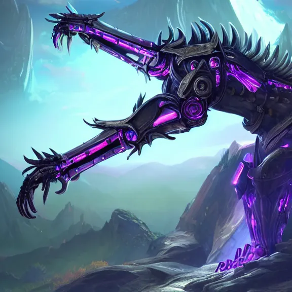 Image similar to extremely detailed ground shot of a giant beautiful stunning goddess 1000 meter tall anthropomorphic hot robot mecha female dragon, silver sharp streamlined armor, detailed head, sharp claws, glowing Purple LED eyes, sitting elegantly om a mountain, behind a tiny village the size of her foot, micro pov, dragon art, warframe fanart, Destiny fanart, macro art, giantess art, furry art, furaffinity, high quality 3D realism, DeviantArt, Eka's Portal, HD