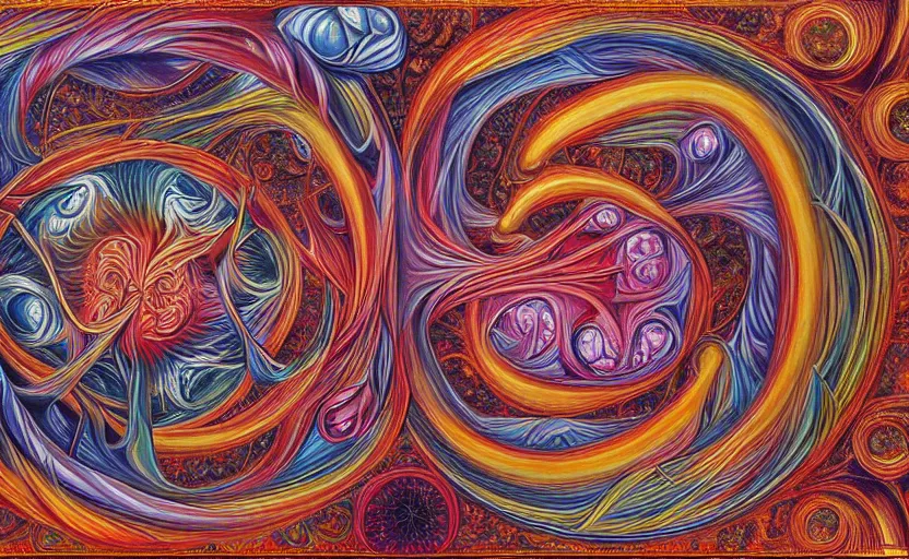 Image similar to a Photorealistic dramatic hyperrealistic peonys by Alex Grey