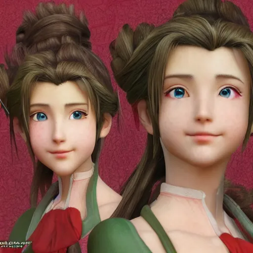 Prompt: aerith gainsborough, highly detailed, 4 k