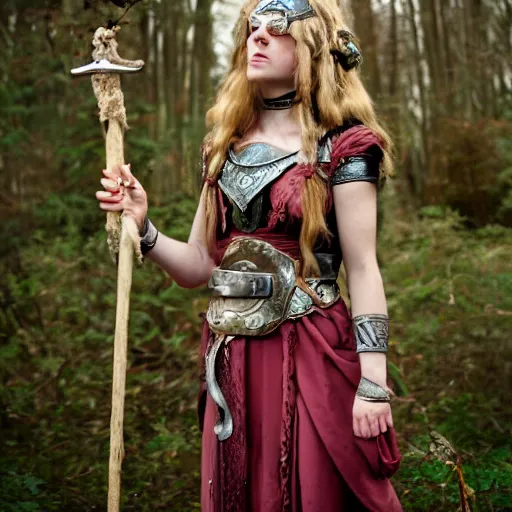 Prompt: the norse goddess freyja, but in the modern age, as photography