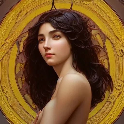 Prompt: perfectly-centered-Portrait of a gorgeous Goddess, The Perfect Human Female Specimen, intricate, elegant, super highly detailed, professional digital painting, artstation, concept art, smooth, sharp focus, no blur, no dof, extreme illustration, Unreal Engine 5, 8K, art by artgerm and greg rutkowski and alphonse mucha and loish and WLOP