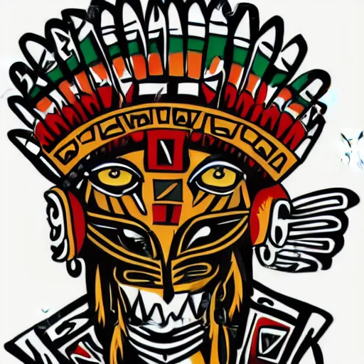 Image similar to Character Design, aztec warrior with jaguar mask