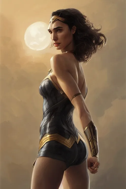 Image similar to Portrait of Gal Gadot, elegant, digital painting, highly detailed, artstation, concept art, smooth, sharp focus, illustration, art by artgerm and greg rutkowski.