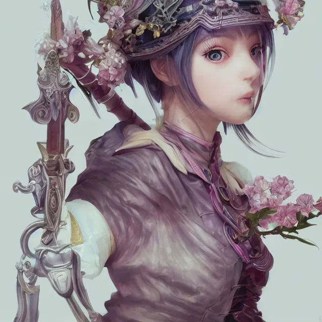 Image similar to studio portrait of neutral good colorful female cleric bard healer as absurdly beautiful, elegant, young sensual anime girl, ultrafine hyperrealistic detailed face illustration by kim jung gi, irakli nadar, intricate linework, sharp focus, bright colors, matte, octopath traveler, final fantasy, unreal engine highly rendered, global illumination, radiant light, intricate environment