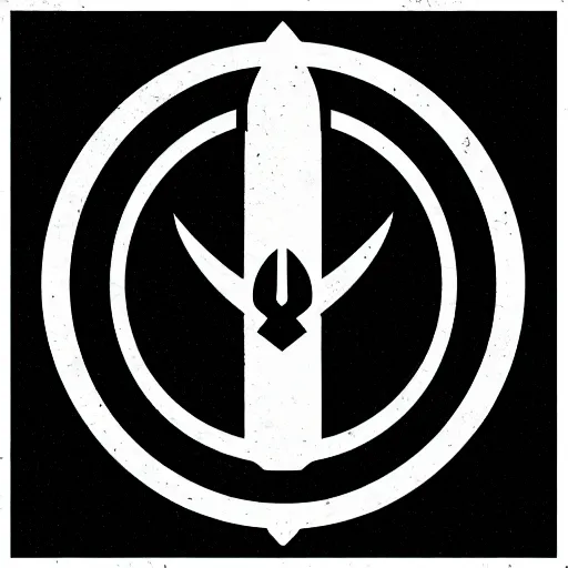 Image similar to vector symbol for a fictional guild, iconic, clean, white background, artstation, symbolic