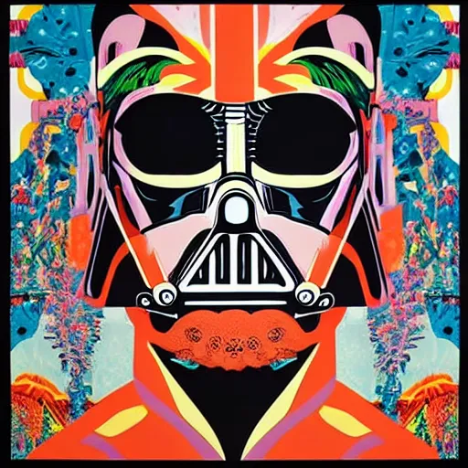 Image similar to Tristan Eaton, maximalism, darth vader