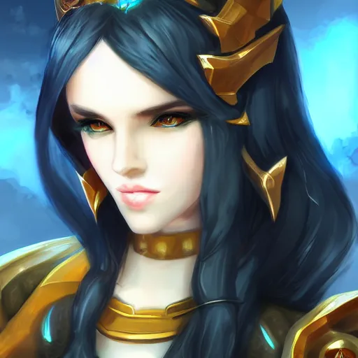 Prompt: league of legends style portrait of seraphine, trending on artstation