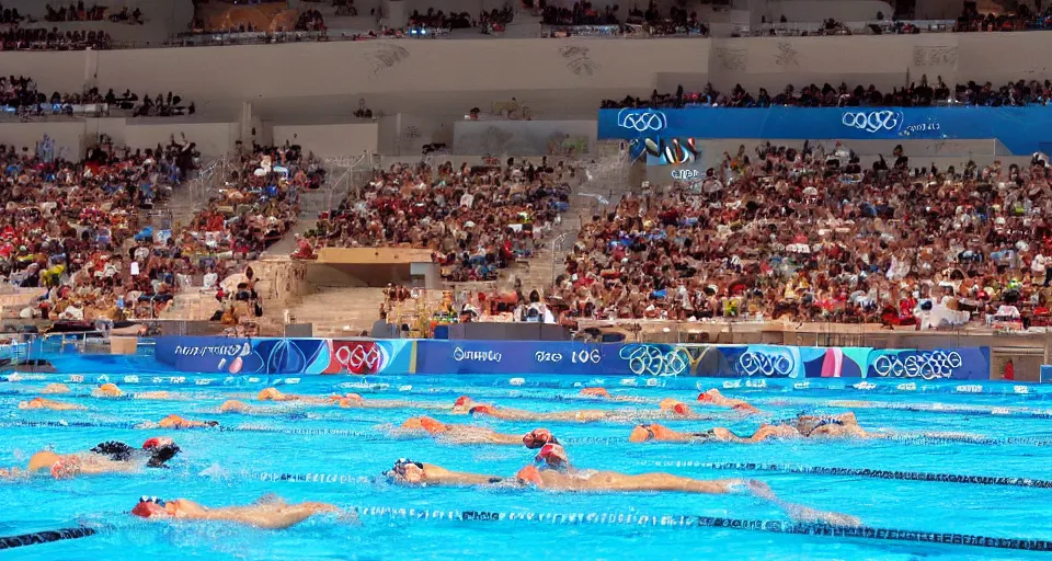 Image similar to olympic swimming in sand