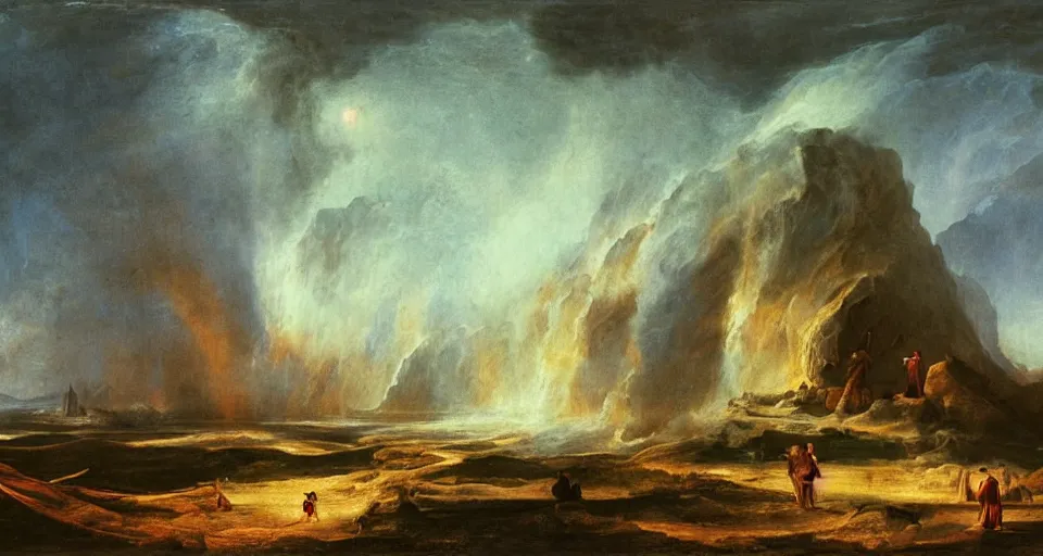 Image similar to the two complementary forces that make up all aspects and phenomena of life, by John Martin