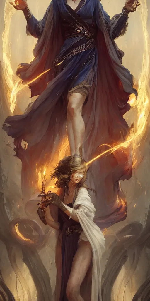 Prompt: female wizards in robes, something is missing, masterpiece , cinematic, powerful, dramatic light, highly, intricate elements, detailed, digital painting, artstation, concept art, sharp focus, illustration, dynamic by Edgar Maxence and Ross Tran and Michael Whelan art by Livia Prima, Mitch Foust, Frank frazetta