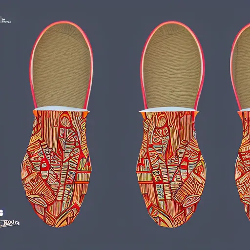 Image similar to shoes concept design inspired by indonesian traditional houses