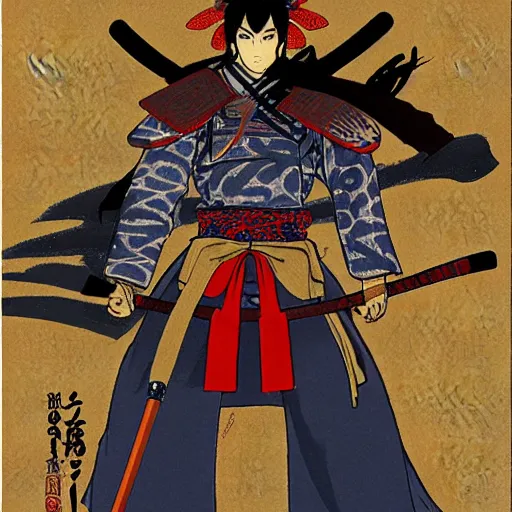 Image similar to samurai anime by shinji obara manglobe