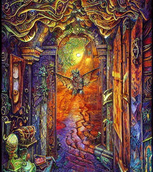 Image similar to pyrography, spray painted graffiti, perspective chalk art pastiche by Josephine Wall, Ferdinand Knab, Lovecraft, cel-shaded, thick ink lines, CGSociety