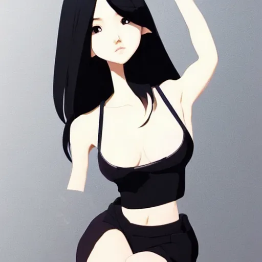 Image similar to a beautiful young japanese natalie portman alluring instagram model in crop top, by guweiz and wlop and ilya kuvshinov and artgerm and makoto shinkai and studio ghibli, symmetrical eyes, aesthetic, gorgeous, stunning, alluring, attractive, artstation, deviantart, pinterest, digital art