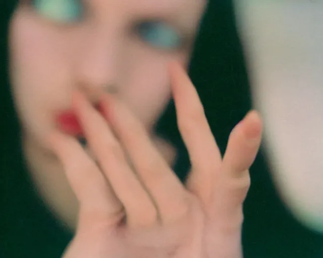 Image similar to a lomographic photo of woman hand with cigarette