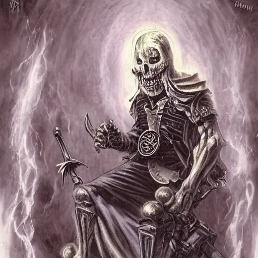 Prompt: Necromancer by josh kirby