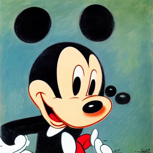 Image similar to mickey mouse profile picture by claude monet