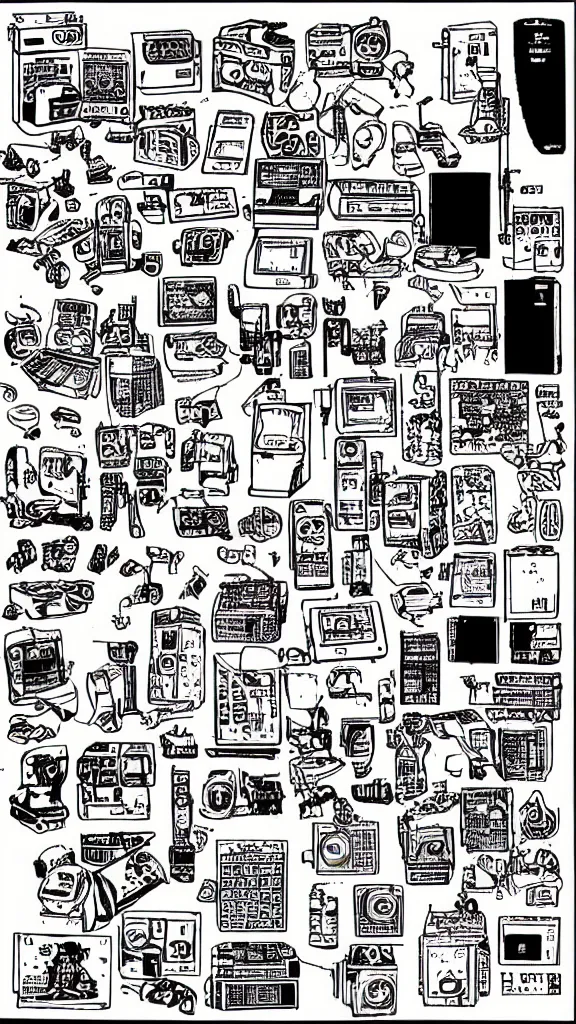 Image similar to 9 0 s clipart collage of y 2 k things, macpaint