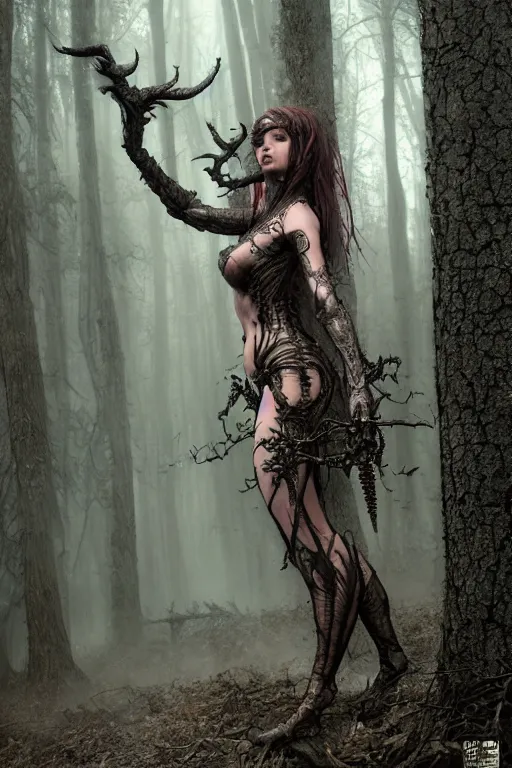 Prompt: fat devil in the woods, intricate, ethereal, by luis royo, hyper detailed, weta digital, ray trace, unreal engine, trending on artist, beautifully lit, cinematic, soft light, photorealistic, volumetric, realistic, glossy, 8 k post - production, masterpiece, luxury, smooth