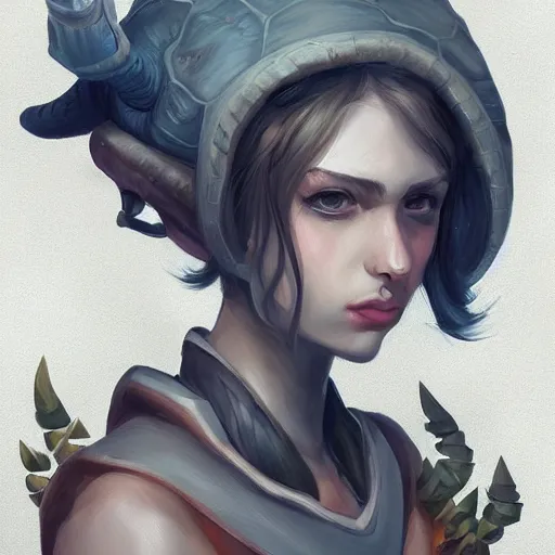 Image similar to 🐢🏹, character concept, digital painting, WLOP, deviantart