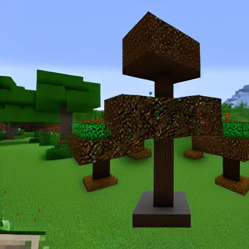 Image similar to minecraft valorant landscape tree