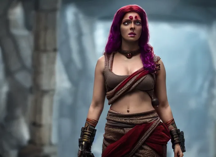 Image similar to film still of leela in the new scifi movie, 4 k