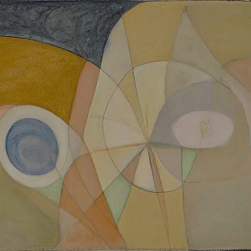 Image similar to A Landscape by Hilma af Klint