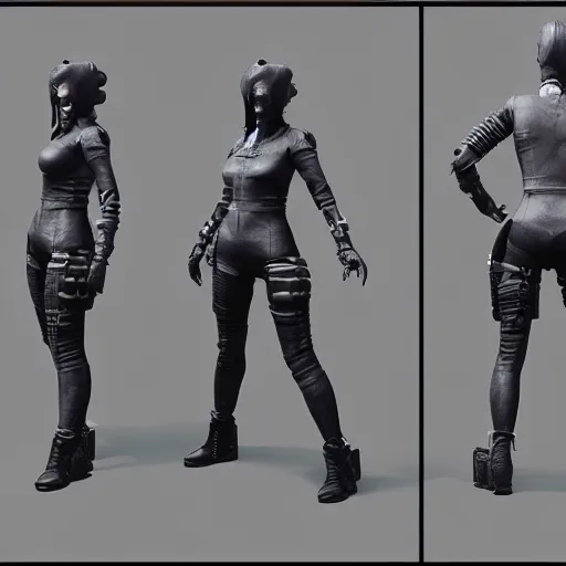 Prompt: Cyberpunk Character, Unreal Engine 5, Cinema4D, Detailed Character Design