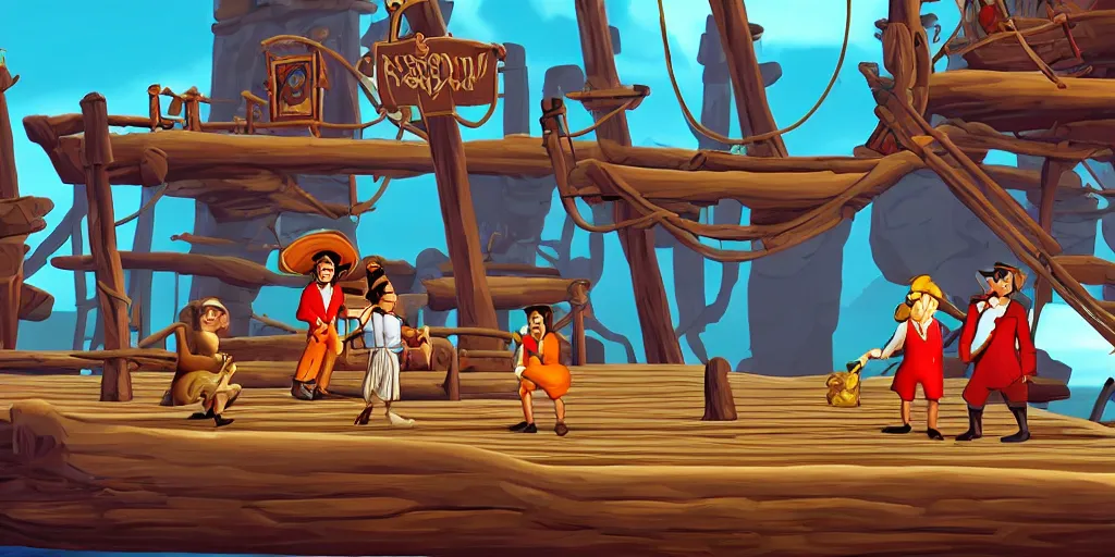 Image similar to the curse of monkey island screenshot