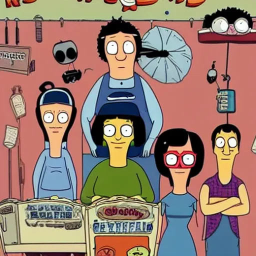 Image similar to Movie poster for Bob's Burgers directed by Tim Burton