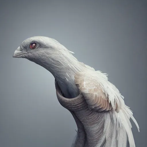 Image similar to photo realistic image of a featherless bird, stunning 3 d render inspired art by istvan sandorfi and greg rutkowski, perfect facial symmetry, realistic, highly detailed attributes and atmosphere, dim volumetric cinematic lighting,