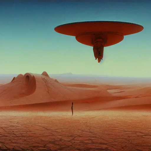 Image similar to ufo crashes into the desert, beksinski, wayne barlowe, very coherent symmetrical artwork, cinematic, hyper realism, high detail, octane render, 8 k