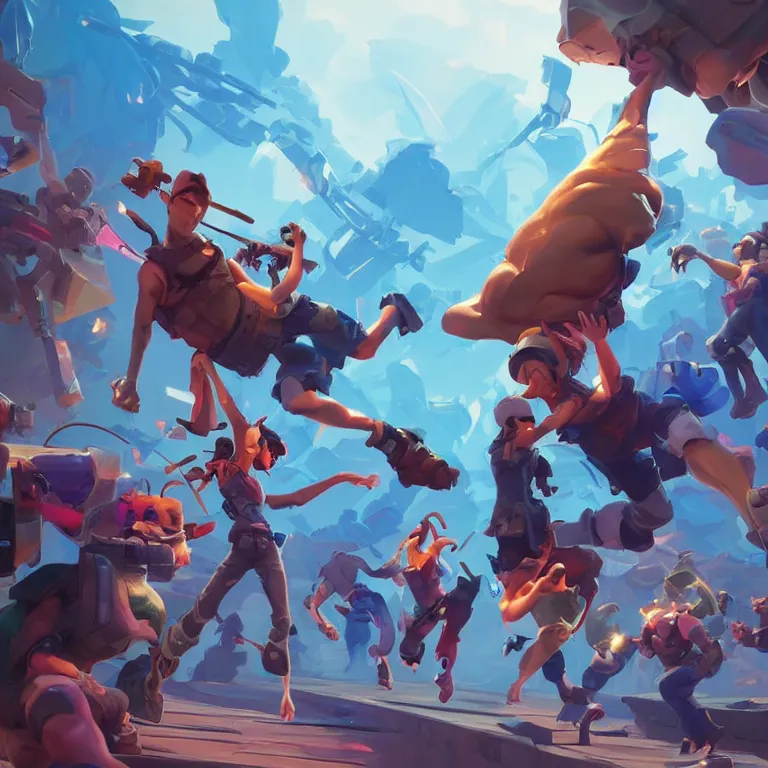 Image similar to a large art studio as fornite style game design fanart by concept artist gervasio canda, behance hd by jesper ejsing, by rhads, makoto shinkai and lois van baarle, ilya kuvshinov, rossdraws global illumination radiating a glowing aura global illumination ray tracing hdr render in unreal engine 5