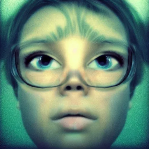 Prompt: selfie of joy form inside out, taken with iphone 4 in 2 0 1 1, instagram filter