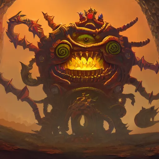 Prompt: Xanathar the Beholder, Dungeons and Dragons art by Tyler Jacobson, 4K