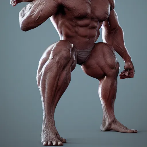 Image similar to rat, body builder body, hyper detailed, digital art, trending in artstation, cinematic lighting, studio quality, smooth render, unreal engine 5 rendered, octane rendered, art style by klimt and nixeu and ian sprigger and wlop and krenz cushart
