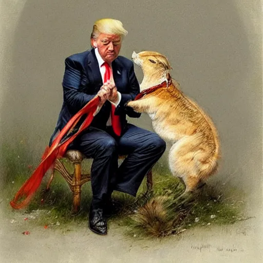 Image similar to ( ( ( ( ( donald trump hula hoop. muted colors. ) ) ) ) ) by jean - baptiste monge!!!!!!!!!!!!!!!!!!!!!!!!!!!