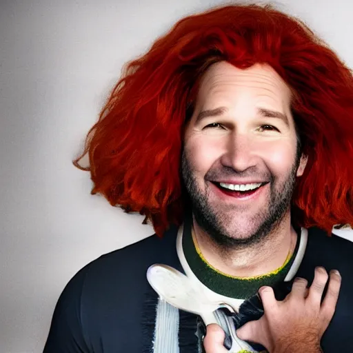 Image similar to photo of paul rudd as ronald mcdonald