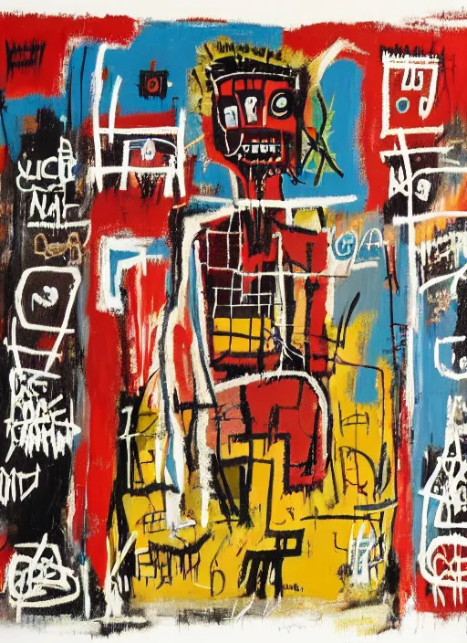 Image similar to love war and apocalypse, jean - michel basquiat