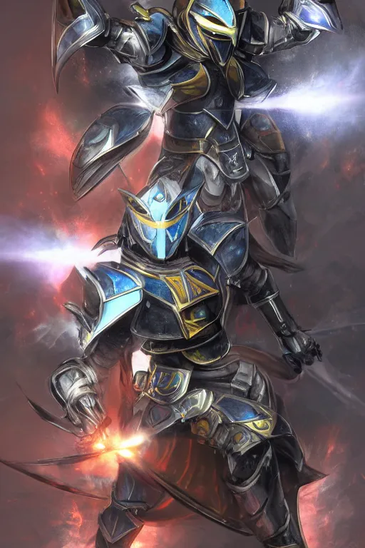 Image similar to helmet armor guardian destiny in witch queen illumination ray tracing hdr fanart arstation by sung choi robot ninja mask and eric pfeiffer and gabriel garza and casper konefal