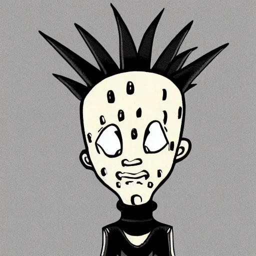 Image similar to Chibi Pinhead, illustration, simple, clean lines, 4k