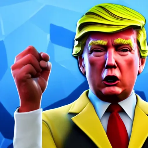 Image similar to donald trump in fortnite