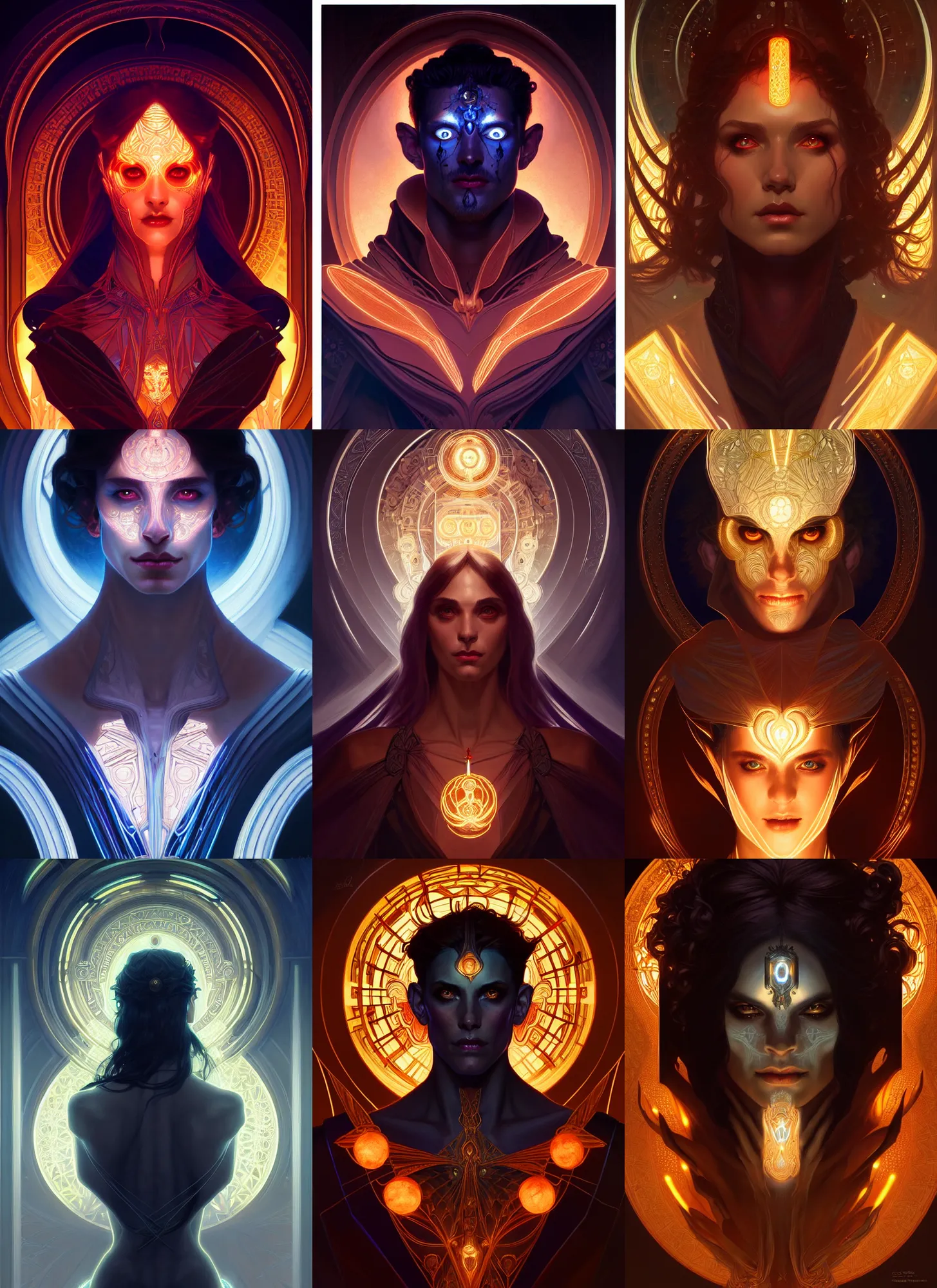 Prompt: symmetry!! portrait of hades, darkness, fantasy, glowing lights!! intricate, elegant, highly detailed, digital painting, artstation, concept art, smooth, sharp focus, illustration, art by artgerm and greg rutkowski and alphonse mucha, 8 k